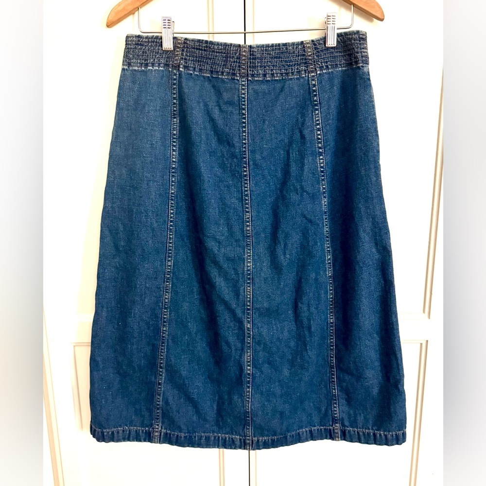 Madewell Rigid Denim Zip Midi Skirt in Farley Wash - Picture 7 of 9